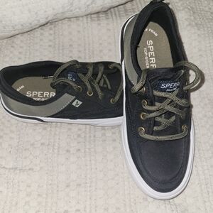 New In Box Little Boys Black Sperry Shoes Size 13